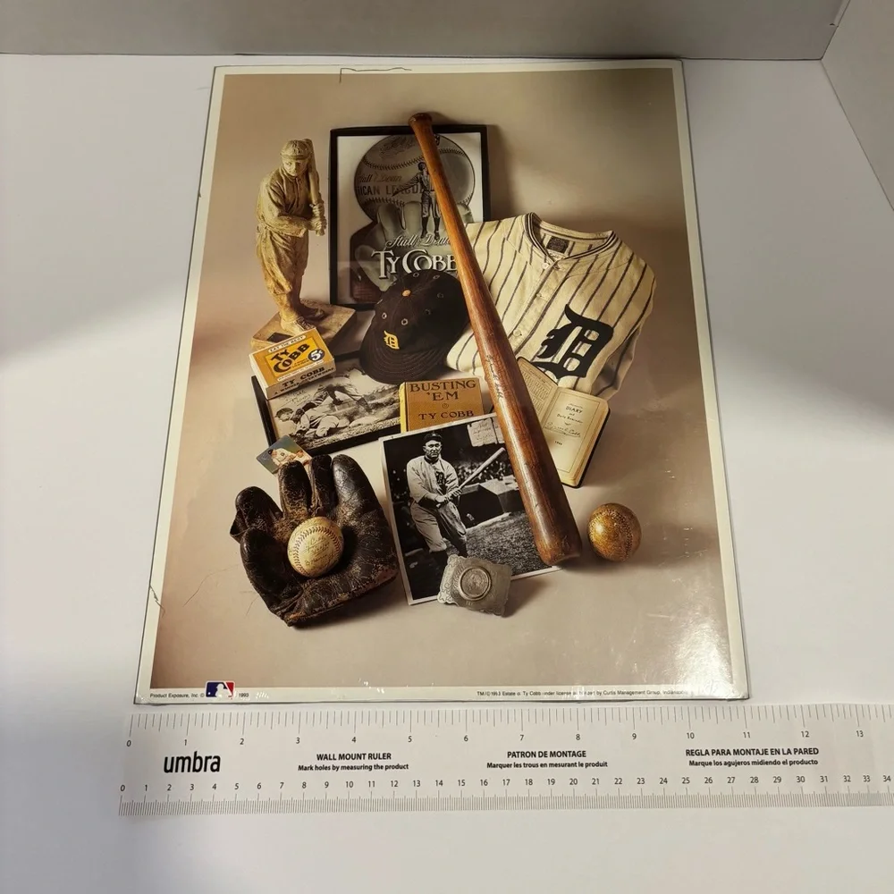 1993 NO.8 Ty Cobb -The Georgia Peach, Detroit Tigers 11”x14”First Edition Print.